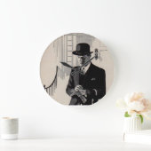 Natty, het man met scherpe kleuring grote klok (Huis)