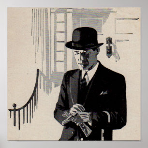 Natty, het man met scherpe kleuring poster