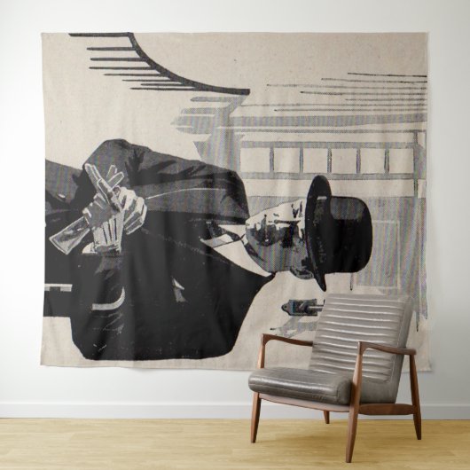 Natty, het man met scherpe kleuring wandkleed (In Situ (horizontaal))