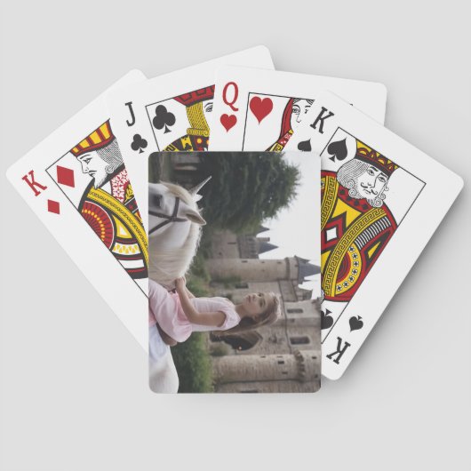 Natu Unicorn Speelkaarten roze (Achterkant)