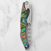 Natural Abalone Shell Paua gepersonaliseerd Kurkentrekker (Achterkant)