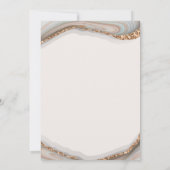 Natural Agate Marble Baptism Invitation Kaart (Achterkant)