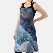 Natural Attraction 2 Blue Geode Abstract Apron Schort (Insitu)