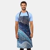 Natural Attraction 2 Blue Geode Abstract Apron Schort (Gedragen)