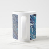 Natural Attraction 2 Blue Geode Abstract Drink Mug Grote Koffiekop (Achterkant)
