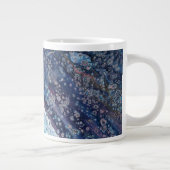 Natural Attraction 2 Blue Geode Abstract Drink Mug Grote Koffiekop (Rechts)
