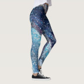 Natural Attraction 2 Blue Geode Abstract Leggings (Rechts)