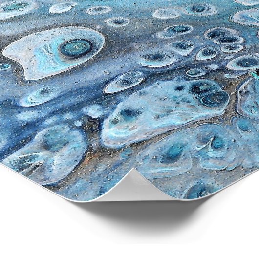 Natural Attraction 2 Blue Geode Abstract Print (Hoek)