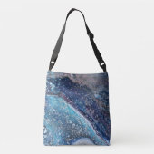Natural Attraction 2 Blue Geode Abstract Tote Bag (Achterkant)