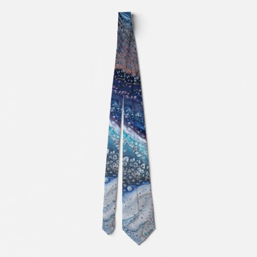 Natural Attraction 2 Blue Geode Acrylic Abstract Stropdas (Achterkant)