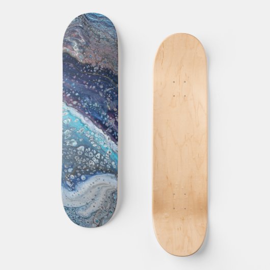Natural Attraction 2 Blue Geode Skateboard Deck (Voorkant)
