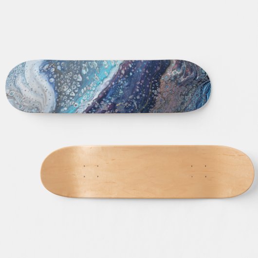 Natural Attraction 2 Blue Geode Skateboard Deck (Horizontaal)