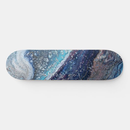Natural Attraction 2 Blue Geode Skateboard Deck (Horizontaal)