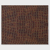 Natural background of lacquered brown crocodile le cadeaupapier (Vlak)