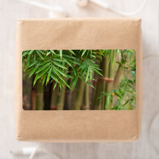 Natural Bamboo Zen Background Customized Template Etiket (Insitu)