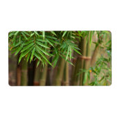Natural Bamboo Zen Background Customized Template Etiket (Voorkant)
