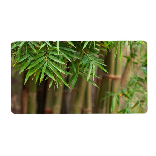 Natural Bamboo Zen Background Customized Template Etiket (Voorkant)