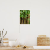 Natural Bamboo Zen Background Customized Template Poster (Keuken)