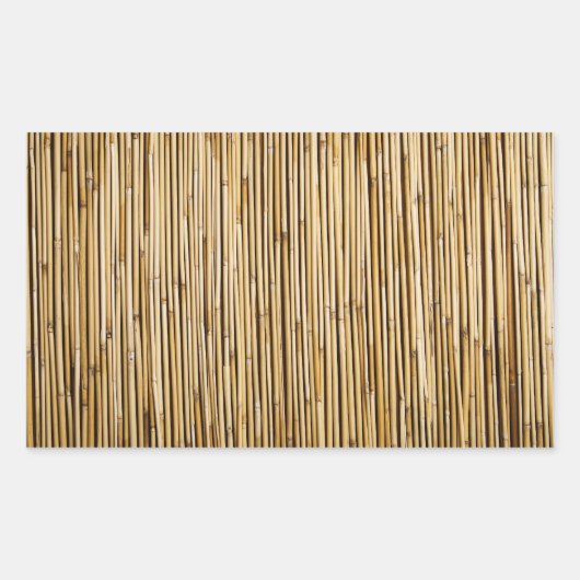 Natural Bamboo Zen Background Customized Template Rechthoekige Sticker (Voorkant)
