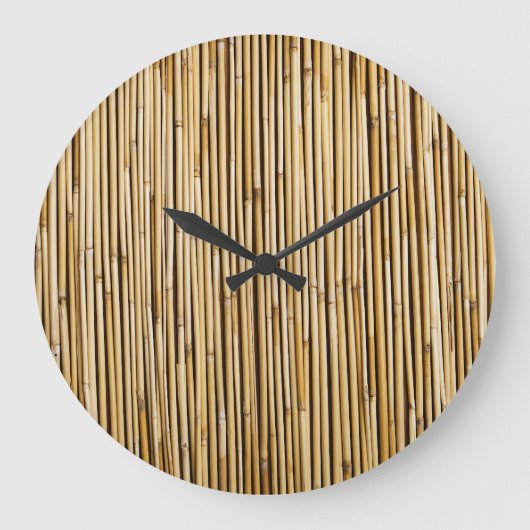 Natural Bamboo Zen Background Gepersonaliseerd Sja Grote Klok (Voorkant)