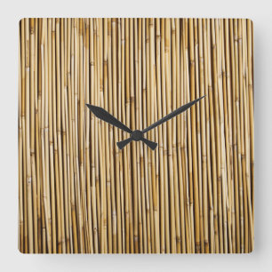 Natural Bamboo Zen Background Gepersonaliseerd Sja Vierkante Klok