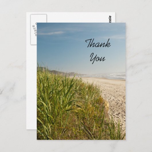 Natural Beach bedankt Briefkaart (Voorkant / Achterkant)