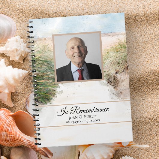 Natural Beach Funeral Memorial Gastenboek Notitieboek