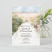 Natural Beach Wedding Kaart (Staand voorkant)