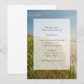 Natural Beach Wedding Rehearsal Dinner Invitation Kaart (Voorkant / Achterkant)