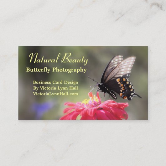 Natural Beauty Butterfly Custom Visitekaartjes (Voorkant)