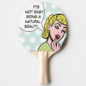 Natural Beauty Comic Book Ping Pong Paddle Tafeltennisbatje (Voorkant)