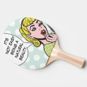 Natural Beauty Comic Book Ping Pong Paddle Tafeltennisbatje (Zijkant)