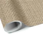Natural Beige Burlap Cadeaupapier (Rol Hoek)