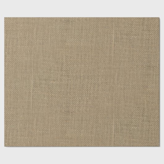 Natural Beige Burlap Cadeaupapier (Zoom)