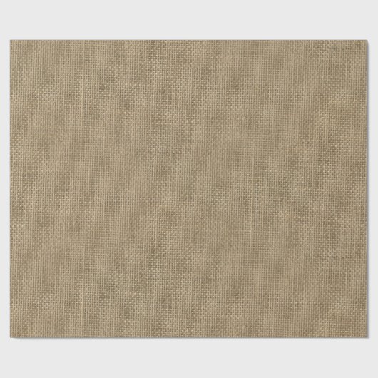 Natural Beige Burlap Cadeaupapier (Vlak)