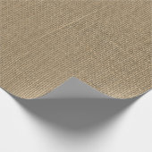Natural Beige Burlap Cadeaupapier (Hoek)