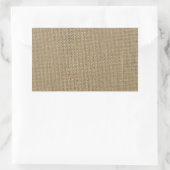 Natural Beige Burlap Rechthoekige Sticker (Tas)