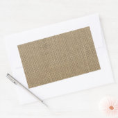 Natural Beige Burlap Rechthoekige Sticker (Envelop)