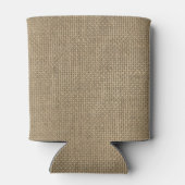 Natural Beige Tan Jute Burlap-Rustic Cabin Wedding Blikjeskoeler (Achterkant)
