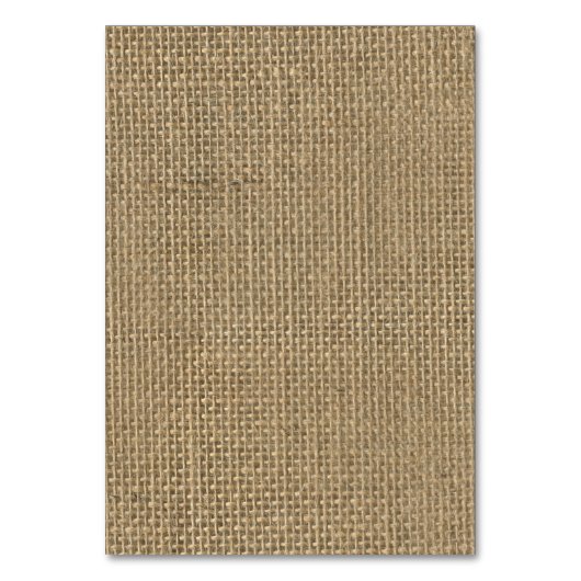 Natural Beige Tan Jute Burlap-Rustic Cabin Wedding Kaart (Voorkant)