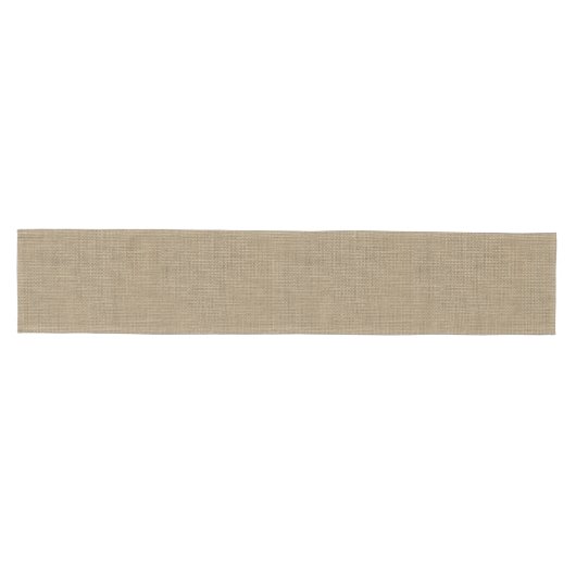 Natural Beige Tan Jute Burlap-Rustic Cabin Wedding Medium Tafelloper (Horizontaal)