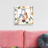 Natural Birch Cotton Wreath Photo Wedding Keepomwi Canvas Afdruk (Insitu (Woonkamer))