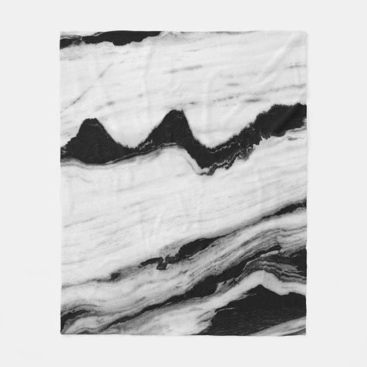 natural black and white marble texture, luxurious fleece deken (Voorkant)