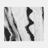 natural black and white marble texture, luxurious fleece deken (Voorkant (Horizontaal))