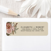 Natural Boho Cotvoordcore Floral Wedding Etiket (Insitu)