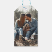 Natural Boho Cotvoordcore Floral Wedding Welcome Cadeaulabel (Achterkant)