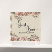 Natural Boho Personalized Wedding Guest Book Notitieboek