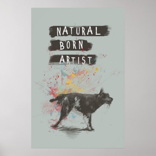 natural born artist poster (Voorkant)