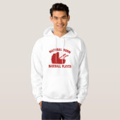 Natural Born Baseball Player Hoodie (Voorkant volledig)
