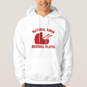 Natural Born Baseball Player Hoodie (Voorkant)